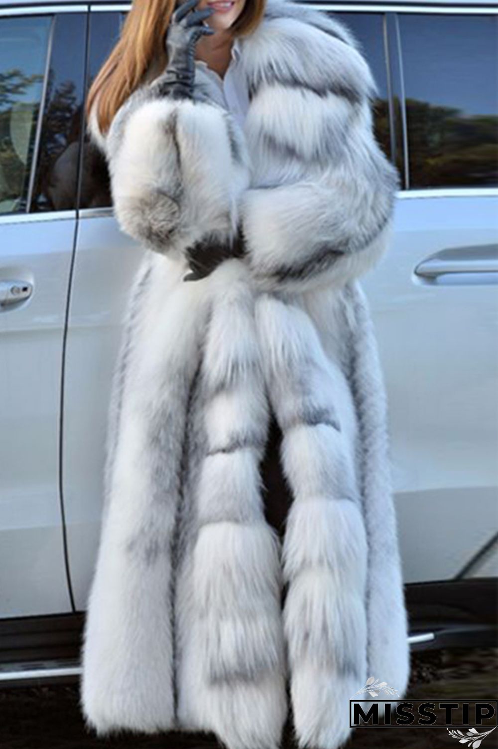 White Casual Solid Patchwork Cardigan Outerwear