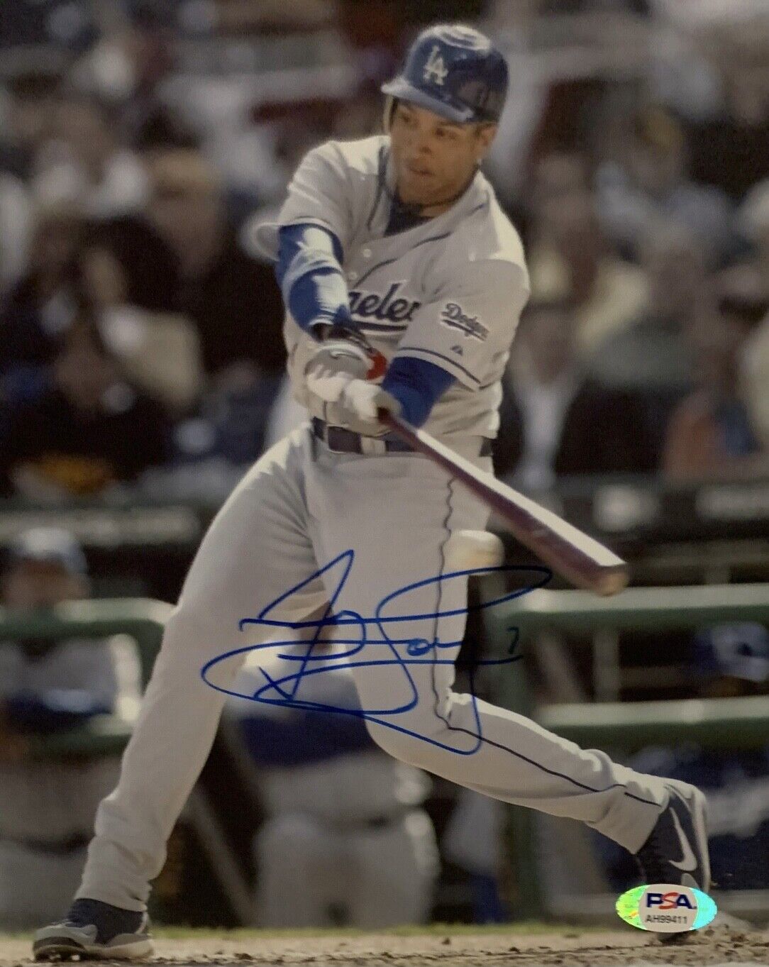 James Loney Signed L.A. Dodgers 8x10 Photo Poster painting PSA AH99411