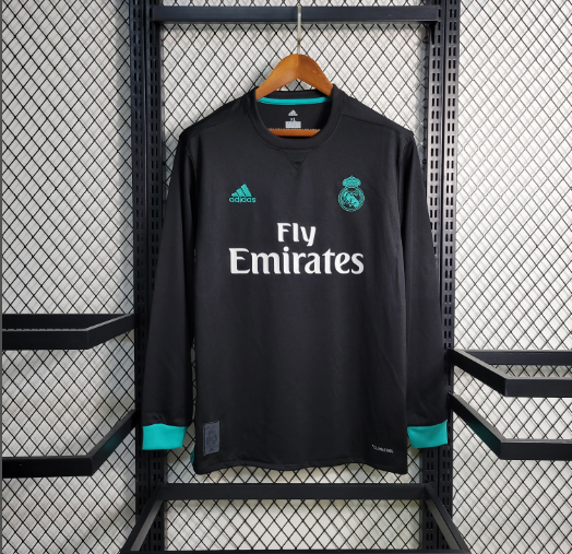 Retro 17/18 Real Madrid Third Away Long Sleeve Football Shirt Thai Quality