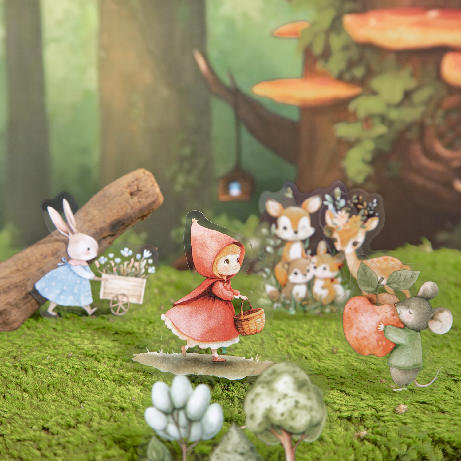 PET 스티커 - 소녀 시리즈 귀여운 꽃 캐릭터 동화 이야기