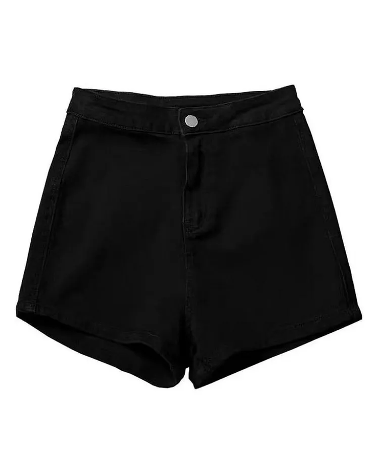 Women's Stretchy Denim Hot Pants for Spring and Summer