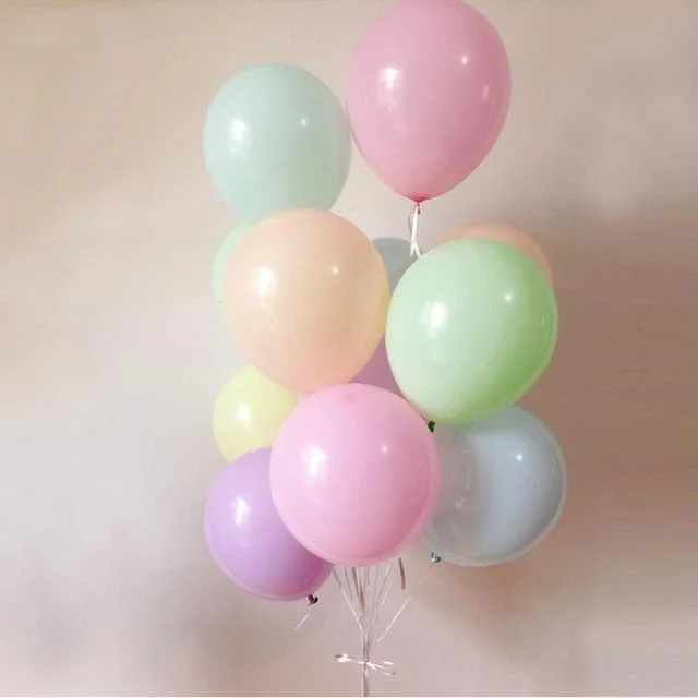 100pc/lot 5/10 inch Macaron Latex balloons Wedding Birthday Decoration Globos Baby Shower Girl Birthday Party Helium Balloon New