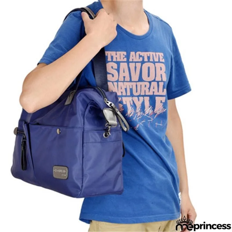 Casual Style Waterproof Multi-Pocket Zipper Crossbody Shoulder Bag