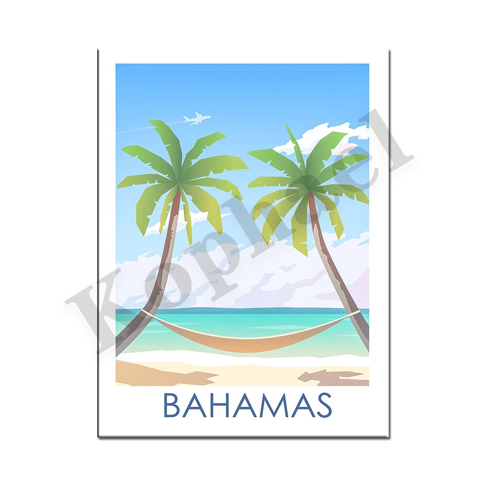 Puerto Rico Bahamas Dominica Havana Costa Rica Mexico Grenada .City Travel Scenery.Home Wall Decor Art Canvas Painting