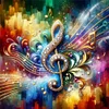 Color Music Symbol-11CT Stamped Cross Stitch 40*40cm
