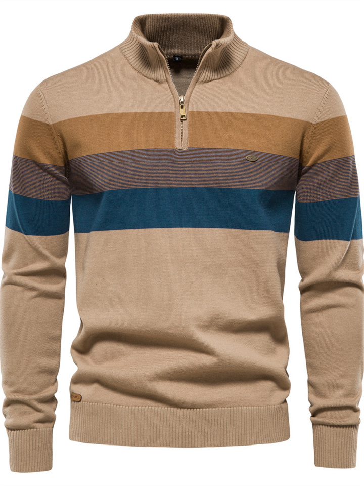 Long Sleeve Autumn and Winter New Men's Stand-up Collar Men's Sweater Knitwear