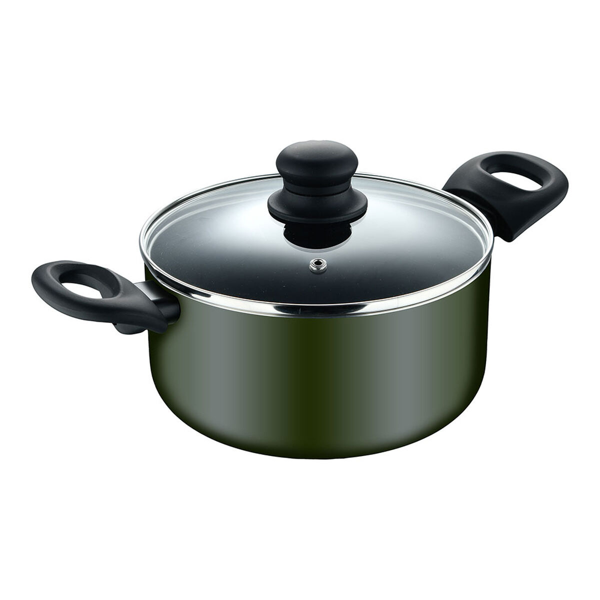 Casserole with lid San Ignacio experto Black Green &Oslash; 28 cm