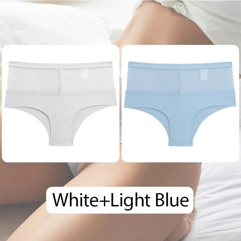 FINETOO Women Mid-Rise Panties Hollow Out Seamless Underwear Ladies Underpants Sexy Panty Comfortable Female Briefs Lingerie New