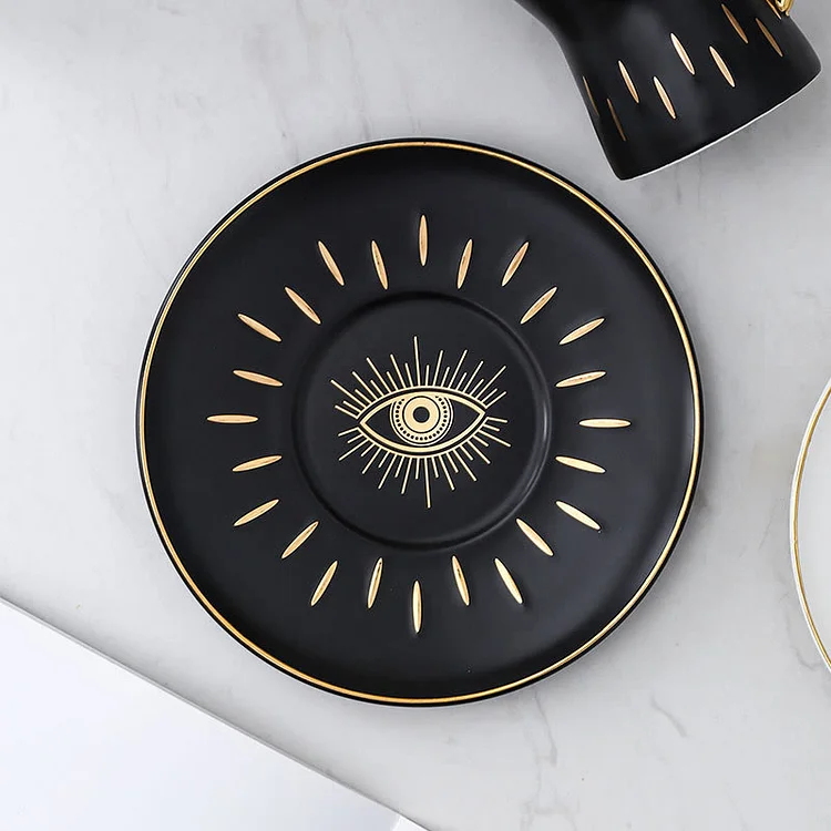 Olivenorma Evil Eye Ceramic Jewelry Storage Tray Coaster