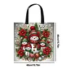 Christmas Snowman-11CT DIY Stamped Cross Stitch Shopping Bag 40*40cm tapestrymarket