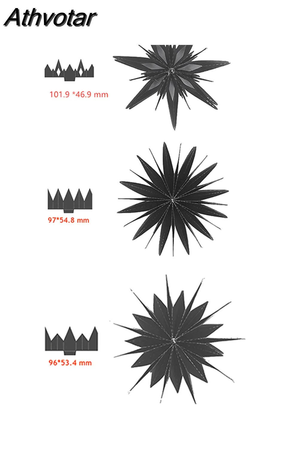 Athvotar styles 3D Folded Stars Creative Metal Cutting Dies for DIY Scrapbooking Paper Cards Crafts Making 2023 New