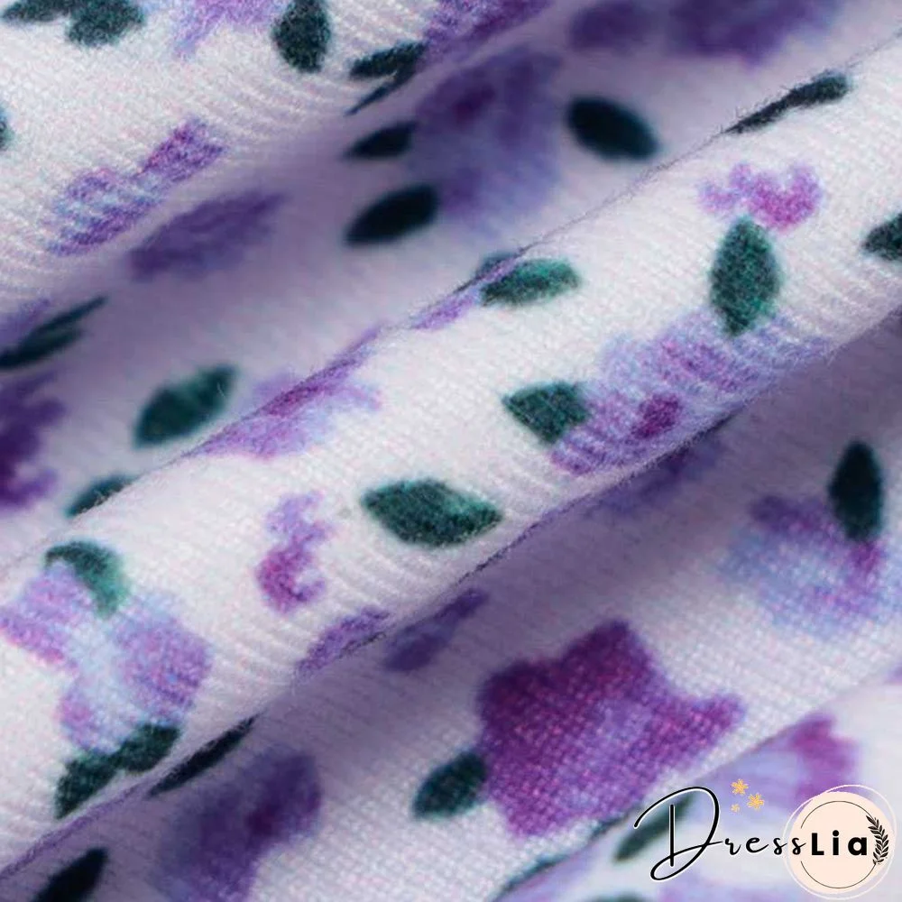 Ribbed Knit Flower Prints Cropped Cami Tops Lace Trim Tank