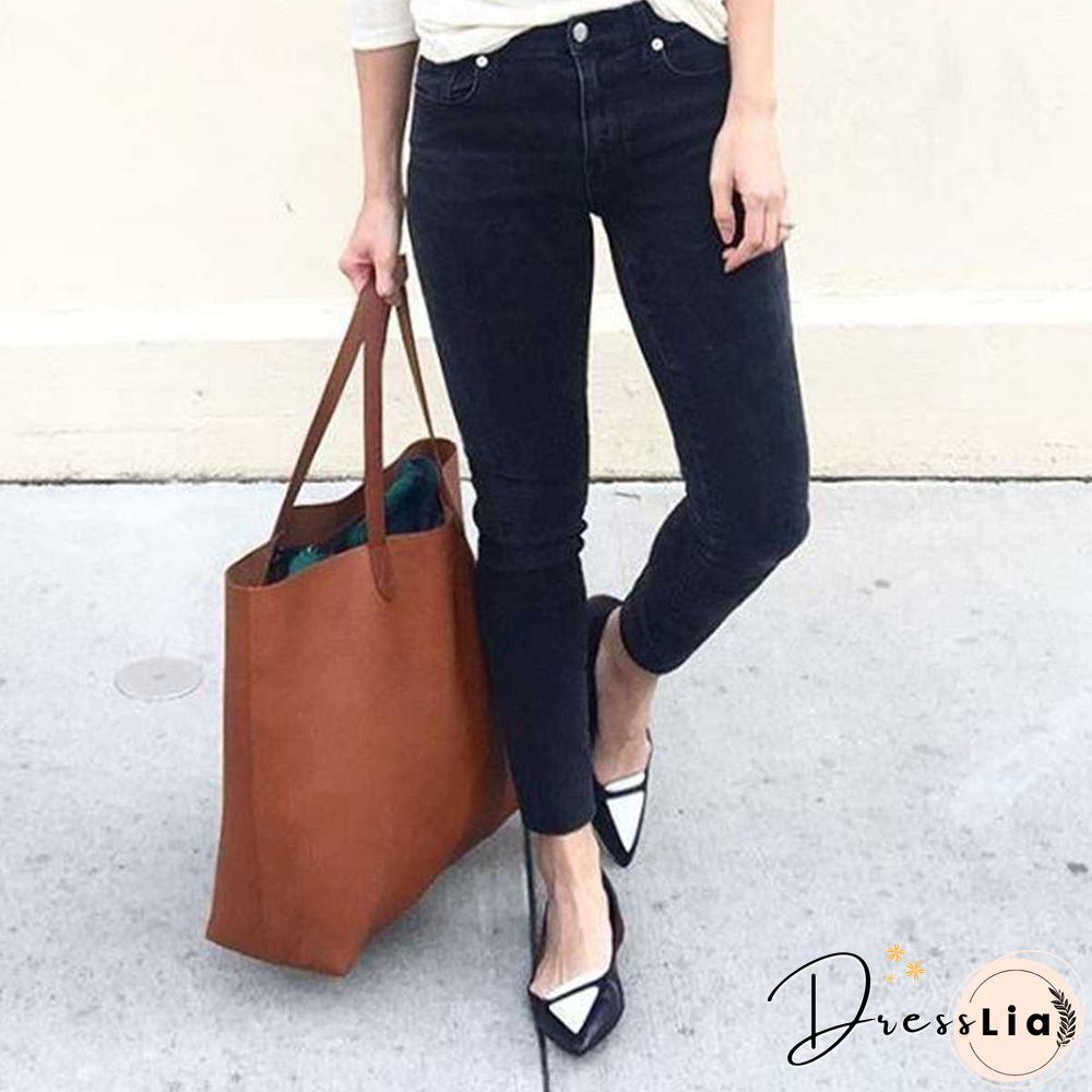 Brown Leather Womens Tote Bags School Handbags