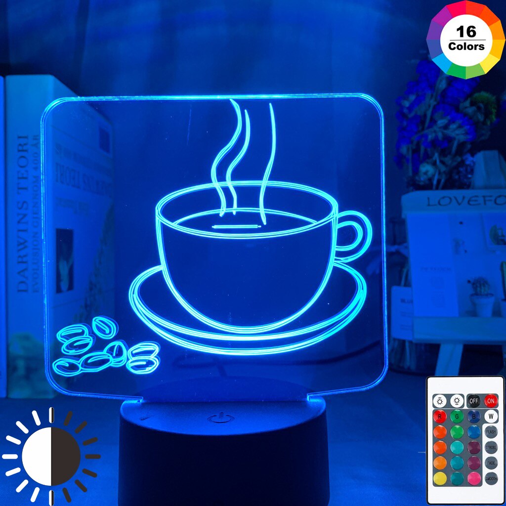 

Coffee Cup - LED Night Light, 16 color with remote, 501 Original