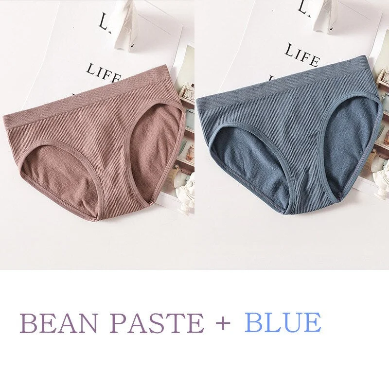 2PCS/Set Women Panties Bodyshaper Briefs Seamless Underwear Sexy Female Underpants Sexy Lingerie Ladies Comfort Cotton Panty M-L