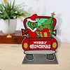 DIY Christmas Grinch Truck Diamond Painting Wooden Desktop Ornaments
