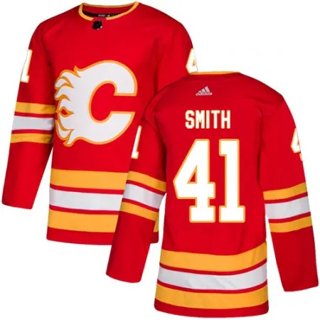 Men's Calgary Flames #41 Mike Smith Red Stitched NHL Jersey HOE2