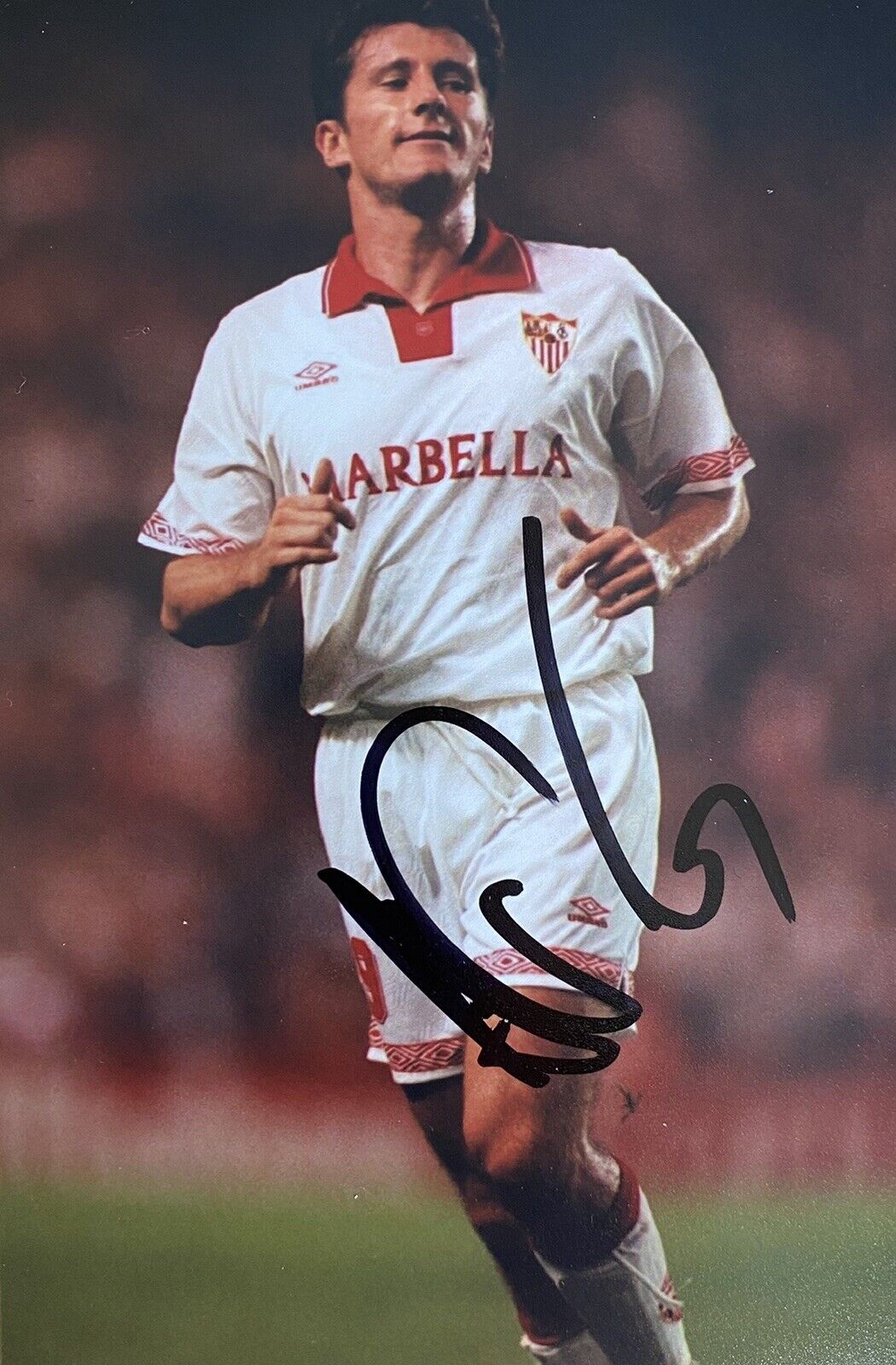 Davor Suker Genuine Hand Signed Sevilla 6X4 Photo Poster painting 2