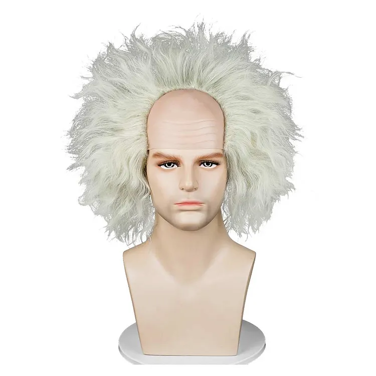 Movie Beetlejuice 2 (2024) Beetlejuice White Wig Cosplay Accessories Halloween Carnival Props