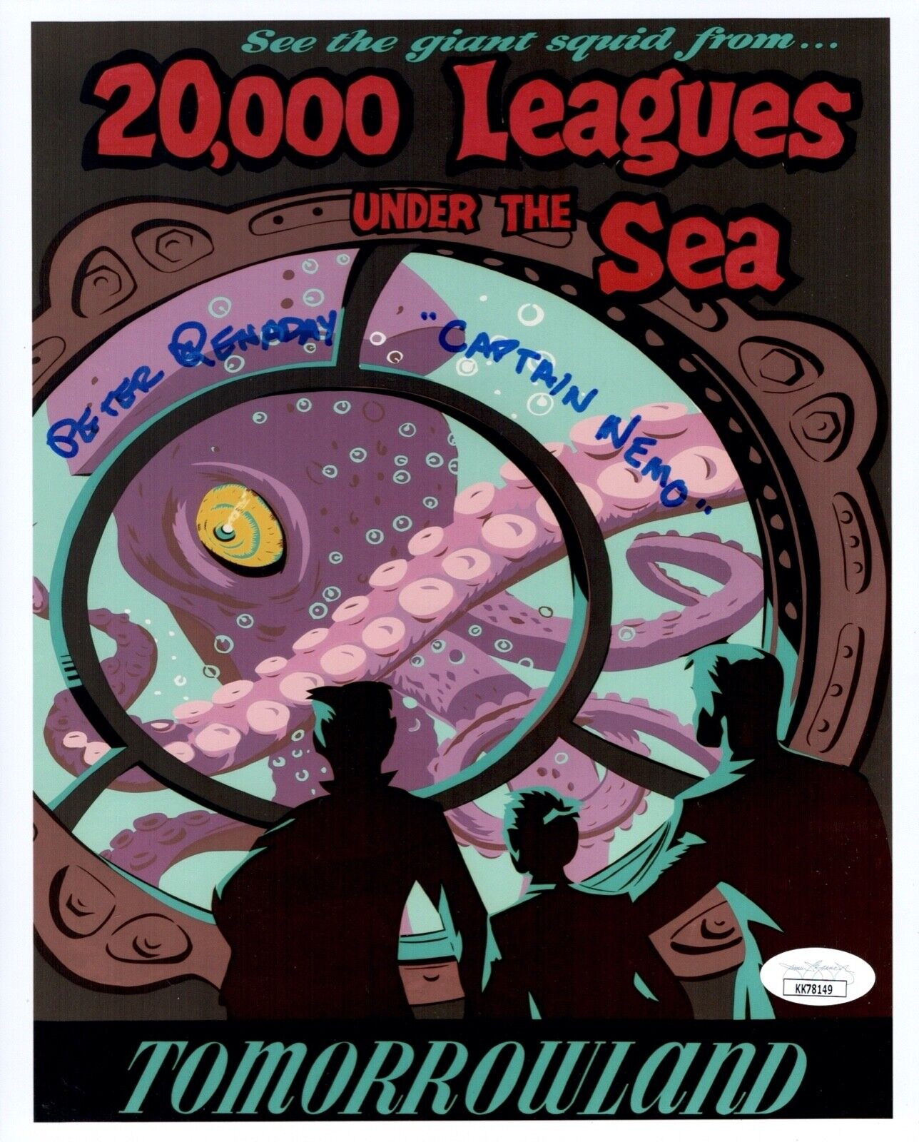 PETER RENADAY Signed 20,000 LEAGUES UNDER SEA Disney 8x10 Photo Poster painting Autograph JSA