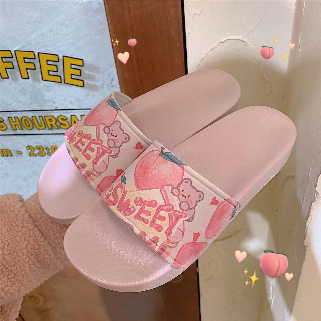 Soft Cute White/Blue/Black/Pink Slippers BE837