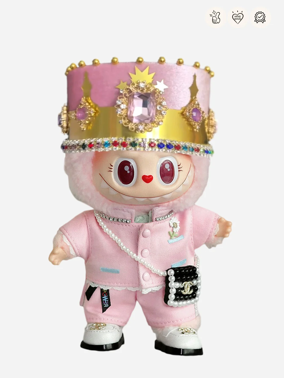 Labubu コスチューム G-DRAGON風 MAMA衣装 Labubv Clothes G-Dragon Pink Outfit at 2024 MAMA