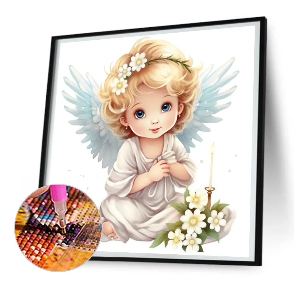 Diamond Painting - Full Round Drill - Angel(Canvas|30*30cm)
