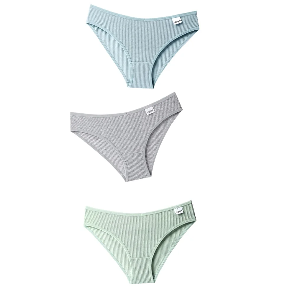 3Pcs Women's Panties Cotton Underwear Seamless Sexy V Waist Briefs Girl Low-Rise Soft Panty Women Underpants Female Lingerie New