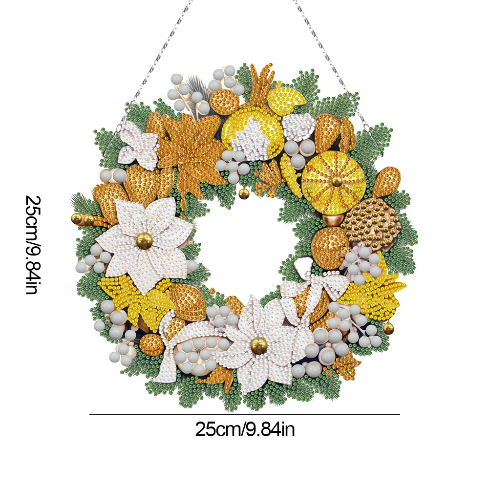 Special Shaped Crystal Painting Wreath Kit DIY Full Drill Garlan(Single Sided)