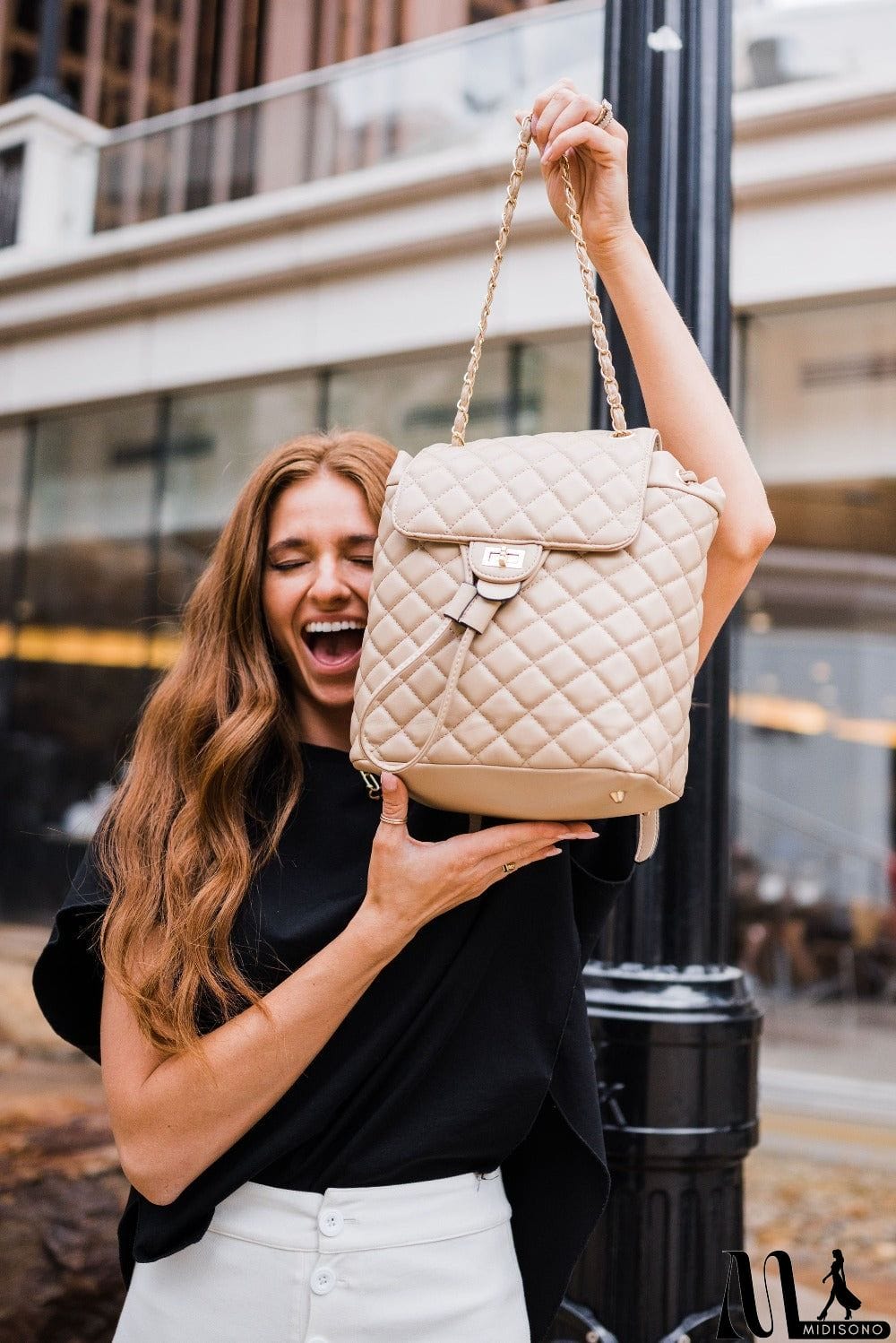 MidiSono - Quilted Convertible  Backpack