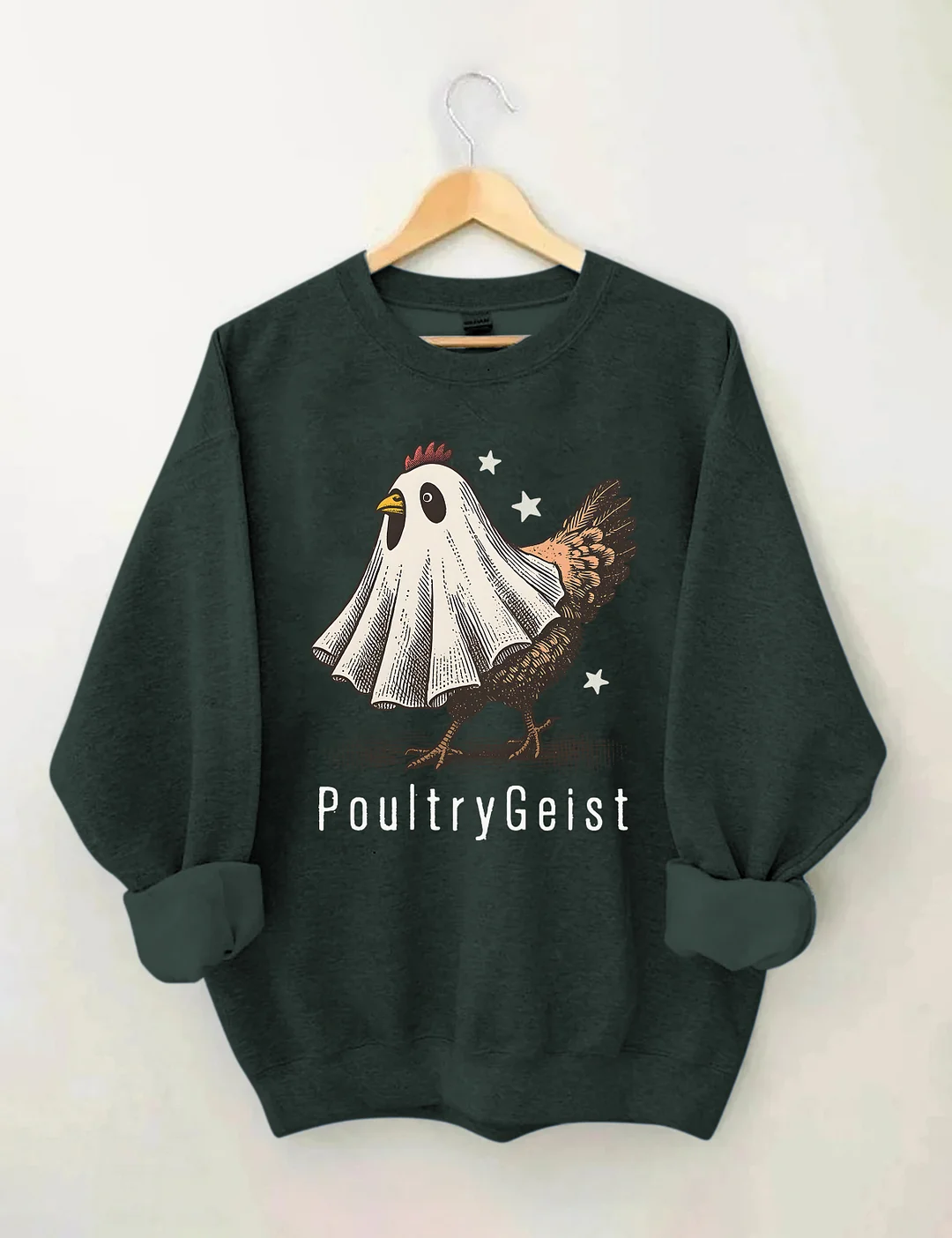 Halloween Funny Ghost Chicken Sweatshirt