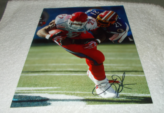 LARRY JOHNSON KANSAS CITY CHIEFS SIGNED AUTOGRAPHED 8X10 Photo Poster painting W/COA