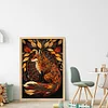Autumn Leaf Fox-Full Embroidery 3 Strands 11CT Stamped Cross Stitch-40*60CM-Large Size