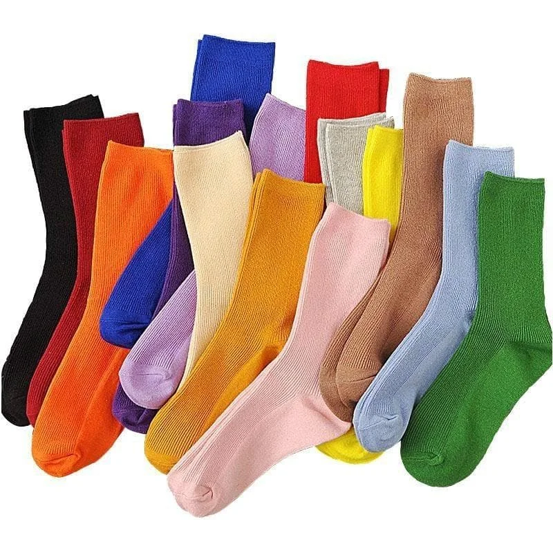 Colorful Retro Women Lady Cotton Loose Socks SP15251