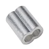180Pcs Aluminum Crimping Loop Sleeve 6 Shape Double Hole Clamp Wire Crimp Sleeve