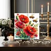 (Framed)Diamond Painting -DIY Round Drill Poppy with Frame(25x25cm)