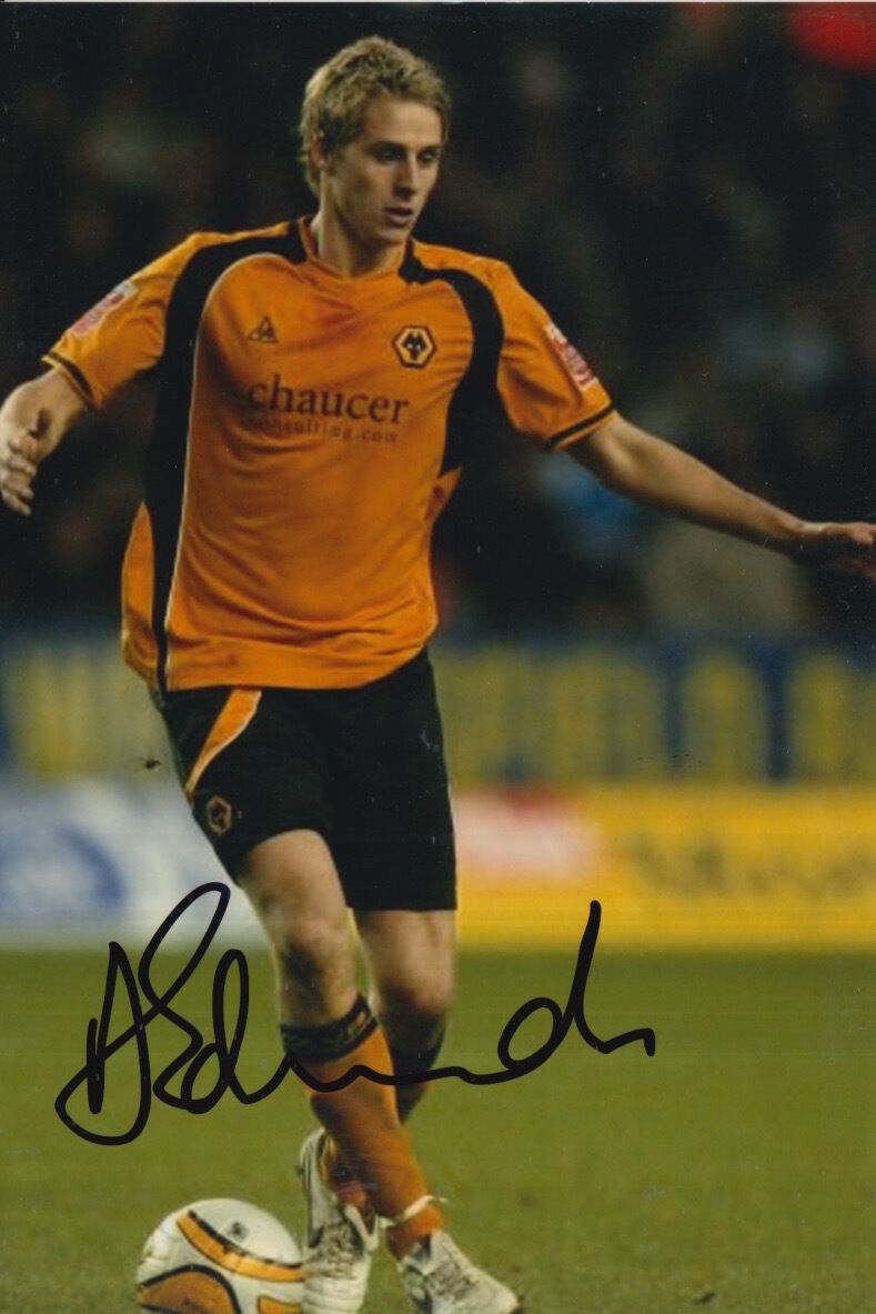 WOLVES HAND SIGNED DAVID EDWARDS 6X4 Photo Poster painting 1.