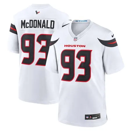 Men's Houston Texans #93 Kayden McDonald White 2026 NFL Draft Game Jersey