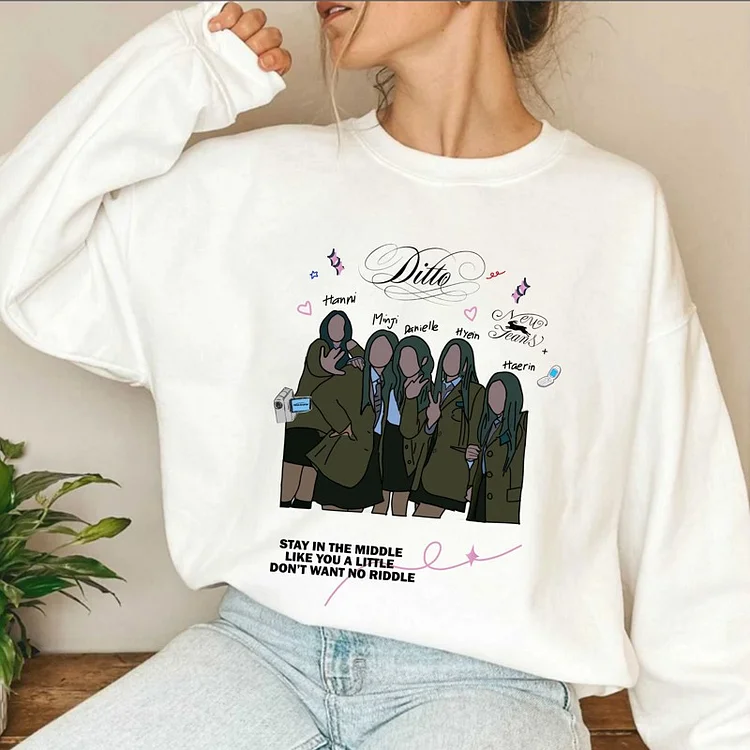 NewJeans OMG Ditto Silhouettes Sweatshirt