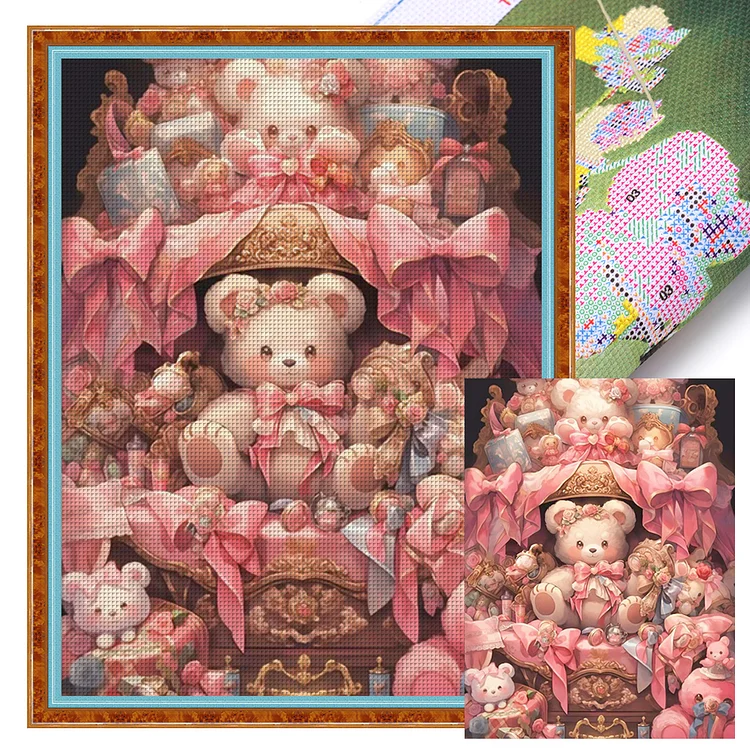 【Huacan Brand】Bear House (50*65cm) 11CT Stamped Cross Stitch gbfke