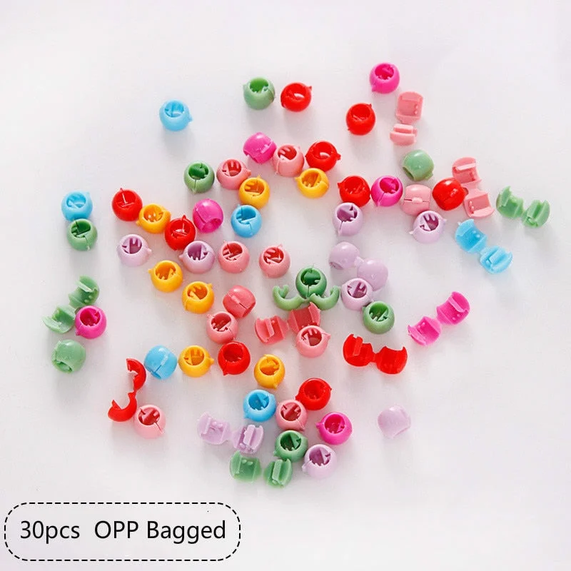 Mini Hair Claw Clips for Women Girls Cute Candy Colors Plastic Hairpins Hair Braids Maker Beads Princess Hair Accessorie