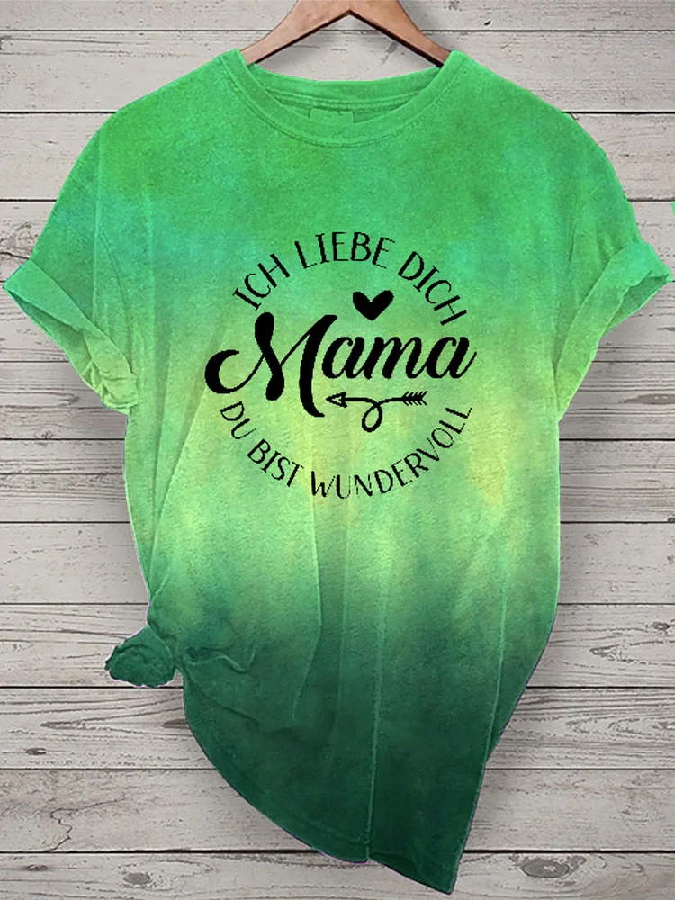 Damen Muttertag Geschenk Kurzarm T-Shirt