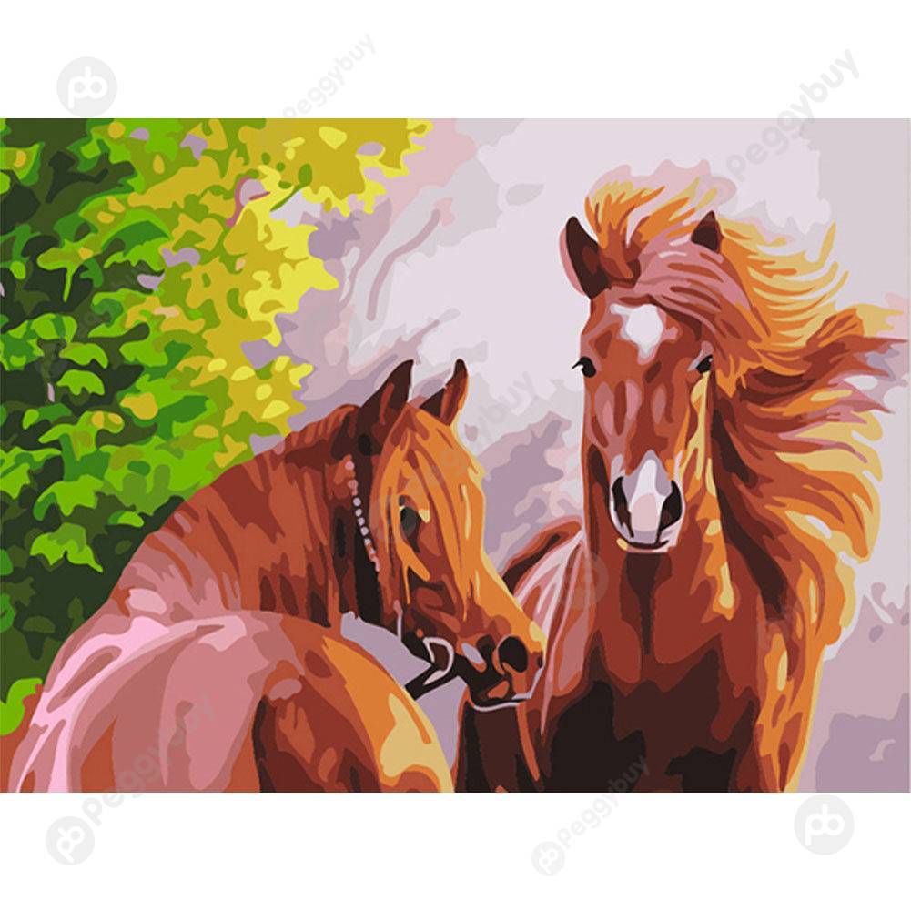 

40*50CM Paint By Numbers-Relaxing Horse, 501 Original