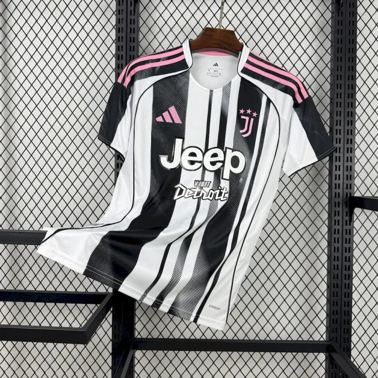 【S~4XL】Juventus 25/26 Home Football Jersey（With sponsor）
