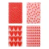 8PCS Loving Pink Red Hearts A5 / B5 Girls Portable Writing Paper Notebooks Valentine Diary Meeting Stationery Boutique Gift