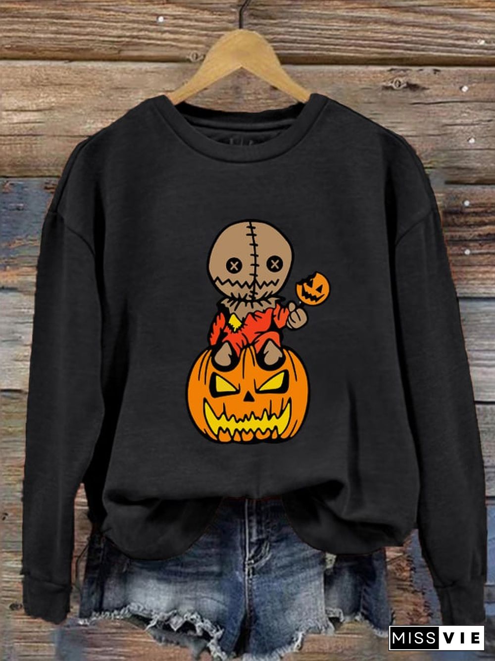 Women's Halloween trick or treat lollipop sweatshirt