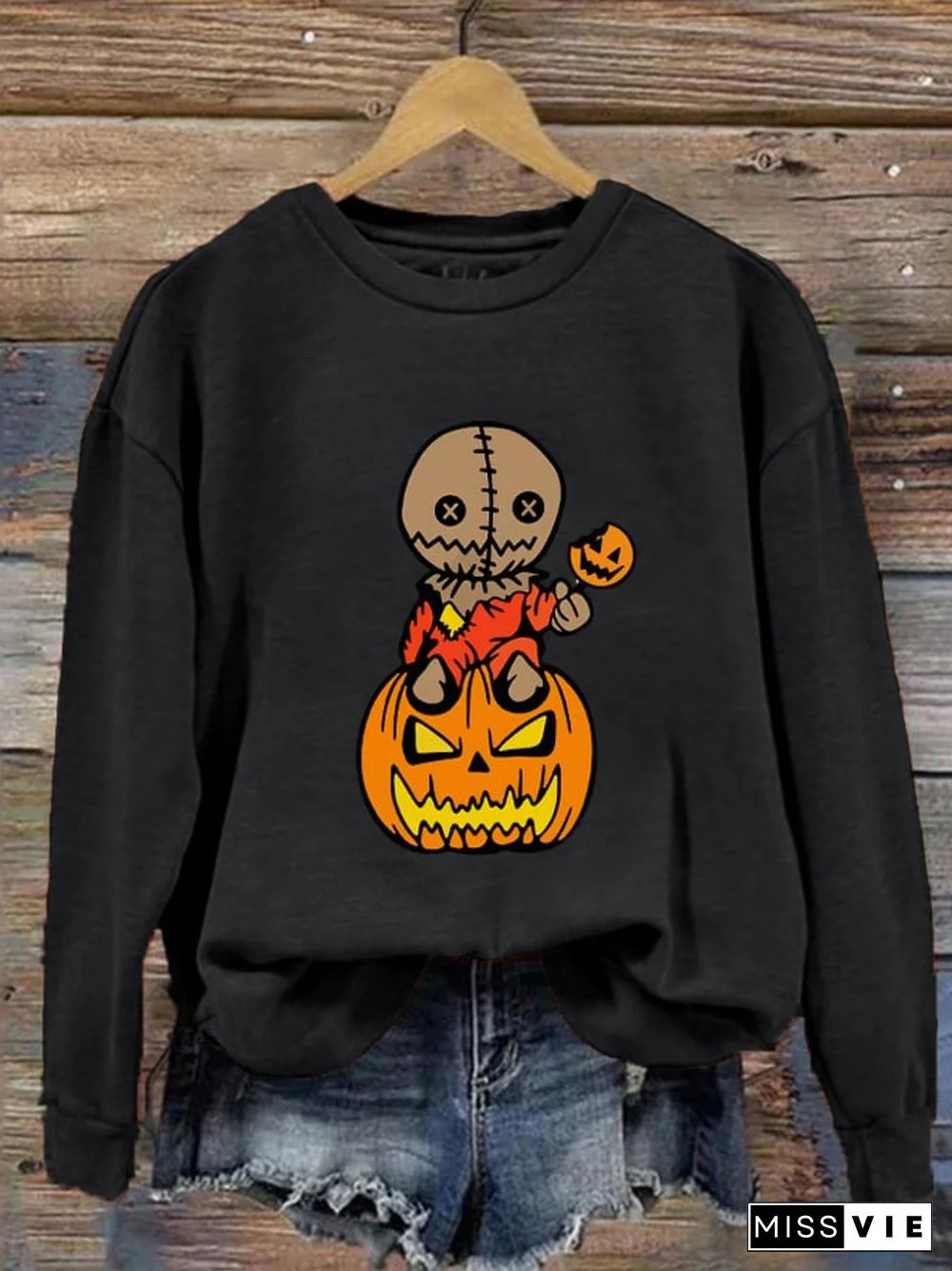 Women's Halloween trick or treat lollipop sweatshirt
