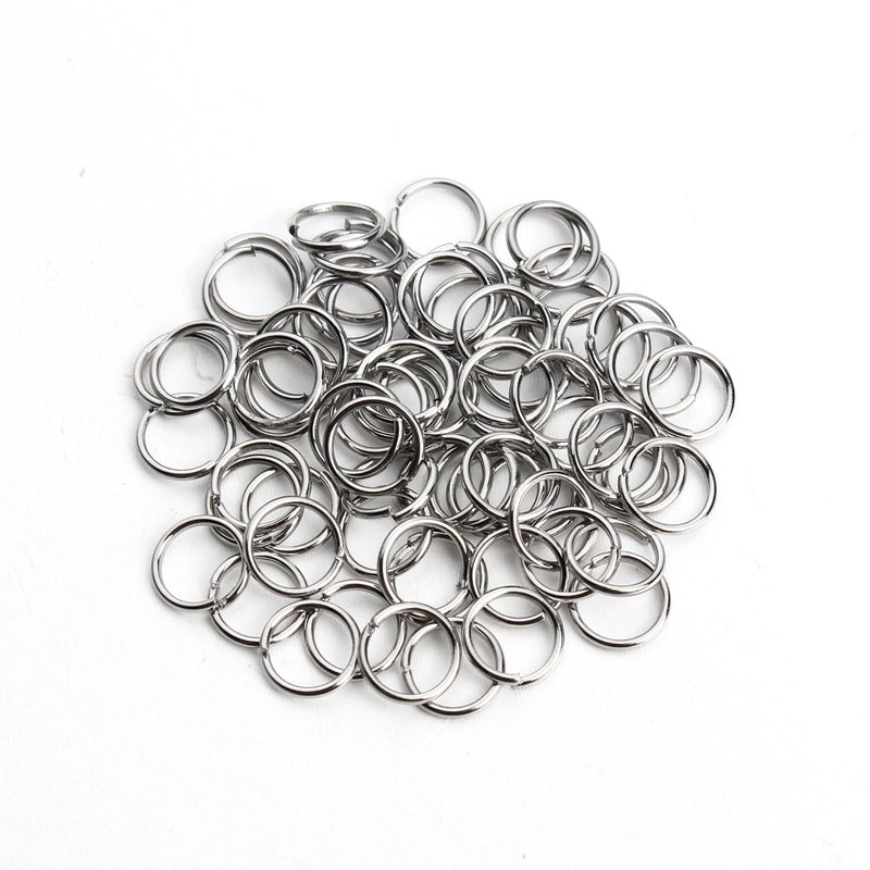 200 Pieces Per Pack Stainless Steel Circle Solid Color Jump Ring Minimalist