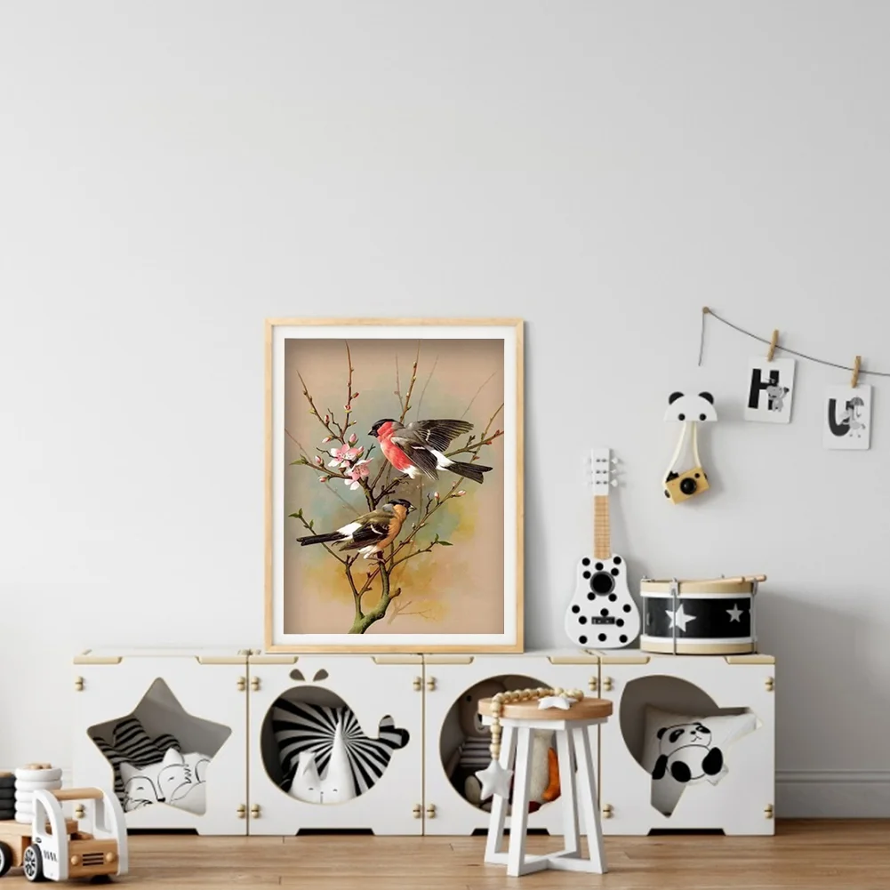 11CT Full Stamped Cross Stitch - Birds on Branches(Canvas|40*50CM)