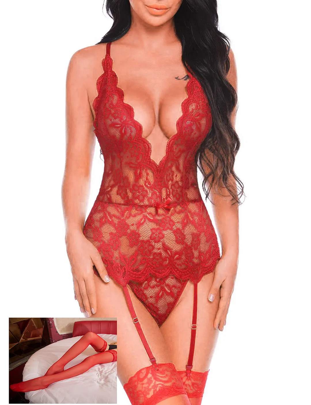 Churchf /Ebay Lingerie Lace Yarn Set Women's Size